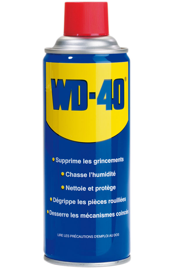 WD-40, 5 produits en un seul: anti-humidité, anticorrosion, lubrifiant, dégrippant et nettoyant