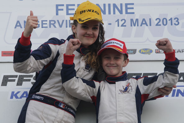 Théo, Champion de France et vainqueur de la Coupe de France en Minime, ici avec sa soeur Pauline, vainqueur de la Coupe de France des Féminines