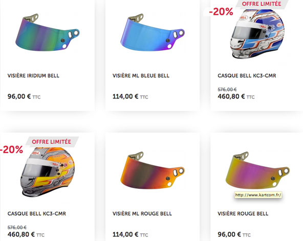 Euro-Kart importateur Vrooam et Bell Helmet