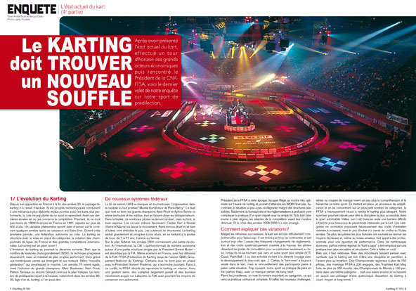 Des chiffres qui parlent: Notre enquête dans Kart Mag 180