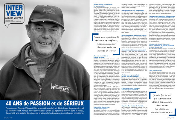 Le karting et ses mémoires vivantes dans Kart Mag 182