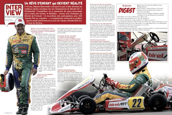 Kart Mag 185 en kiosque: Barrichello en kart et bien plus