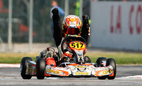 2017: Evan Mallet avec le team officiel CRG en OK-Junior