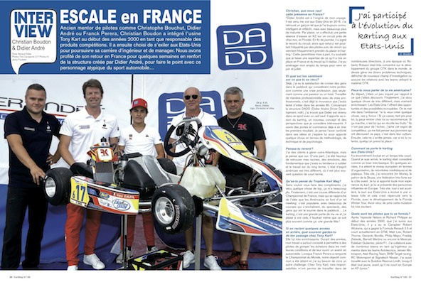 Rencontres avec D. André et Ch. Boudon dans Kart Mag