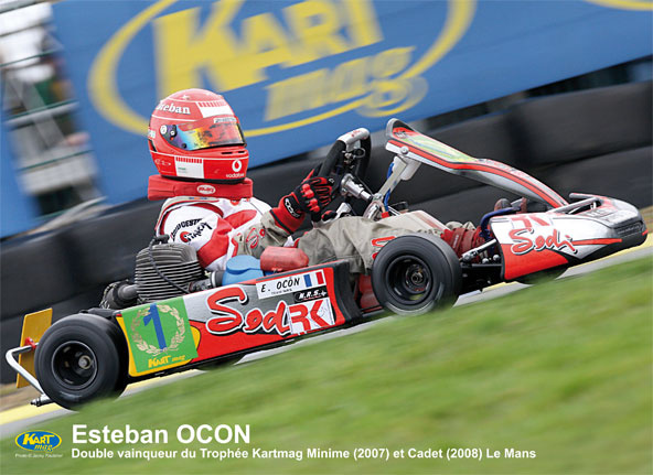 Double poster d’Esteban Ocon dans Kart Mag n°192