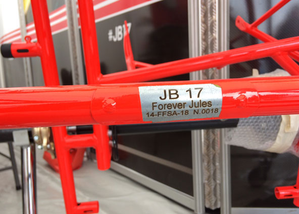 Une référence pleine d'émotion pour le châssis JB17 destiné aux catégories pour les Minimes et Cadets