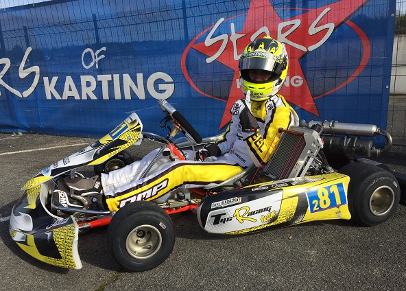 Xavier Handsaeme et des étrangers à l&rsquo;Open Kart à Salbris