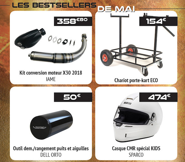 Action Karting présente ses best-sellers du mois de mai