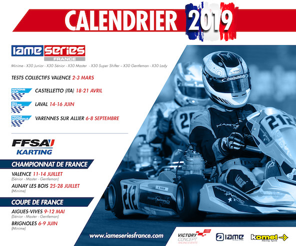 IAME France divulgue son calendrier 2019