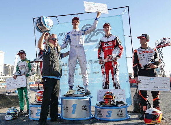 Victoire de Leonardo Lorandi, le jeune frère d'Alessio Lorandi (Champion du Monde OK-Junior en 2013)
