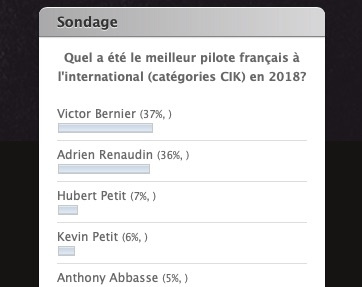 Qui sera élu meilleur pilote international français 2018?