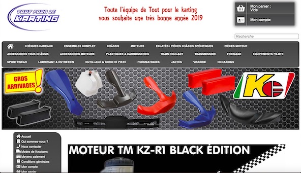 Nouveau site internet pour le Webshop Tout Pour Le Kart