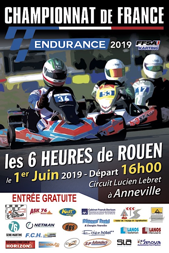 Endurance-24 Heures 6 Heures 90 Minutes de Rouen