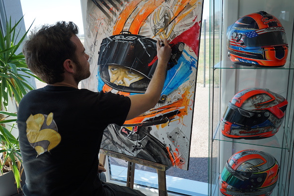 Loïc Thiery, le peintre supersonique, présent à la Kart Cup
