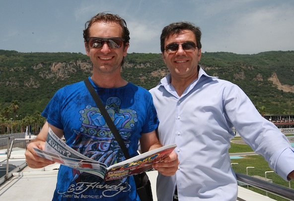 Jarno Trulli et Lucio Cavuto se découvrent dans Kart Mag