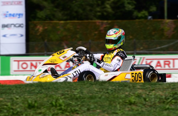 Kajus Siksnelis, 2e à Lonato et Champion 2019. Le Lituanien est coaché par son compatriote Simas Juodvirsis, ex Champion d'Europe KZ2 (2012)