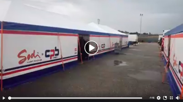 Un large espace réservé à CPB Sport dans le paddock de Lonato