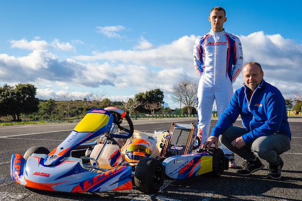 Yann Bouvier aux couleurs Alpha Karting et KRS en 2020