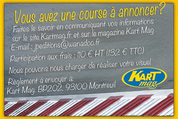 Annonces courses: Un nouveau service avec Kart Mag