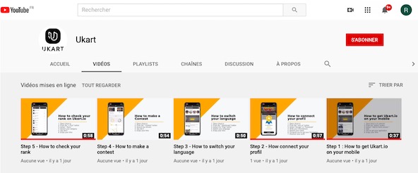 Des tutoriels en ligne pour mieux utiliser Ukart-io