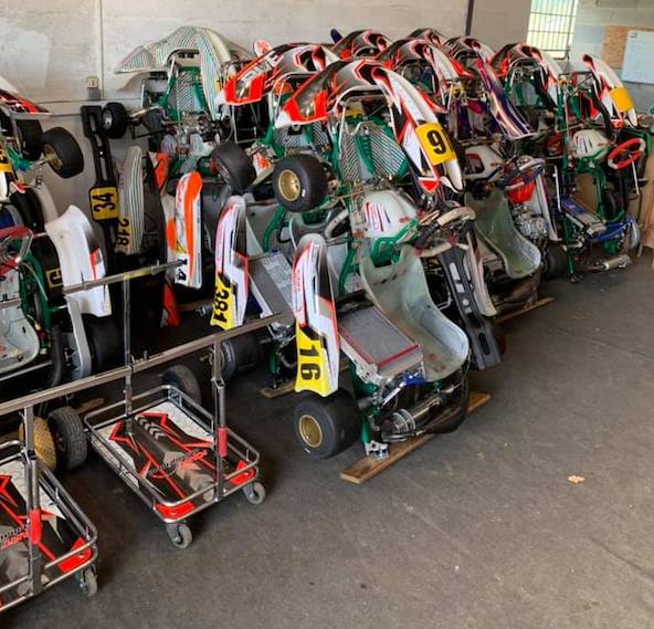 Voilà, les bébés sont aux chaud en attendant la reprise des courses que l’on espère rapide (Maxime Bailleul de Kart Management)