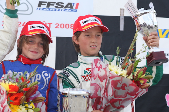 Charles Leclerc en 2008 en Minime, lorsqu'il a terminé vice Champion de France derrière Benjamin Gérard