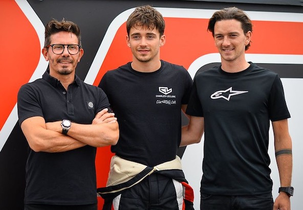 Charles Leclerc au volant de son châssis CL à Lonato