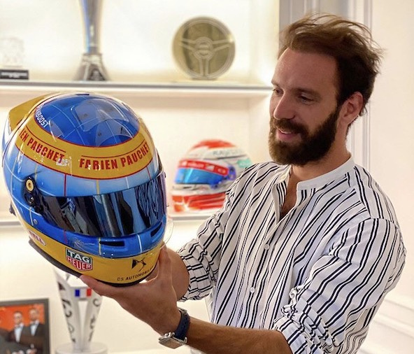 Un casque avec les couleurs de Fabien Pauchet pour Jean-Eric Vergne
