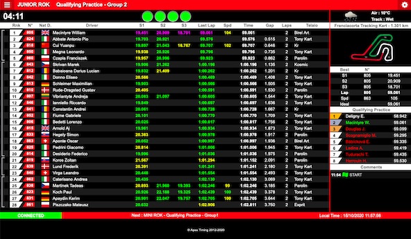 Live timing