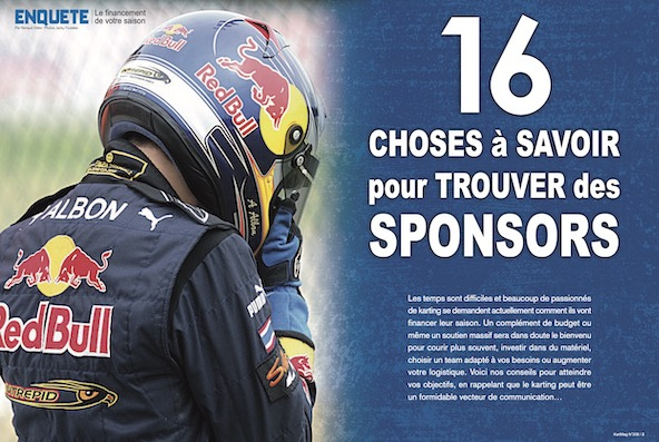 Trouvez des sponsors, avec le n°208 de Kart Mag !