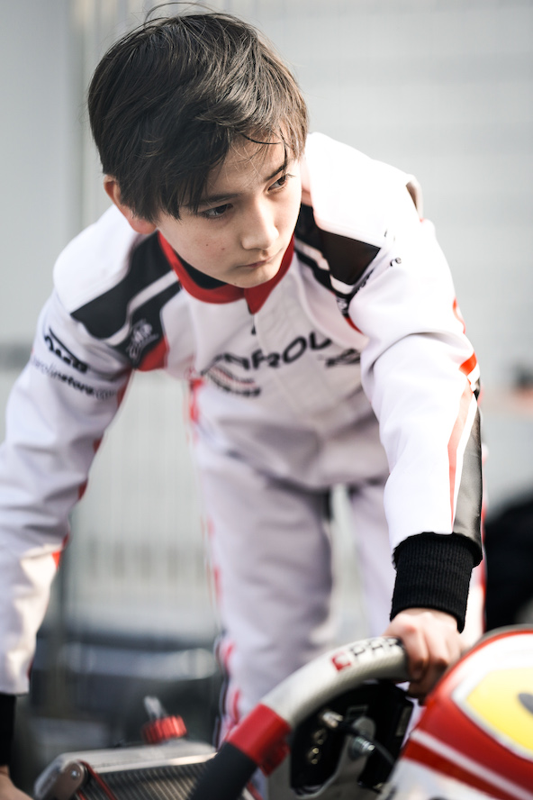 Top-10 au général pour le Français Enzo Deligny en OK-Junior (Photo Parolin Motorsport / KSP Reportages)