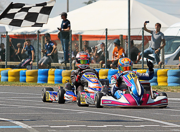 L’interview de Romain Andriolo après sa victoire en IAME à Varennes
