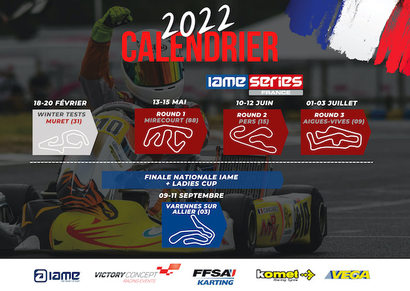 IAME France: Le calendrier 2022 et le retour des Vega