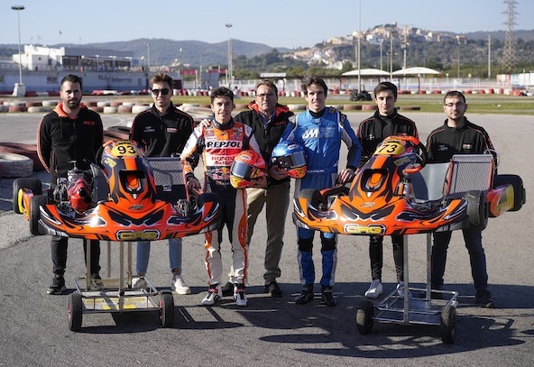 Marc et Alex Marquez préparent leur saison en Moto GP sur des CRG KZ