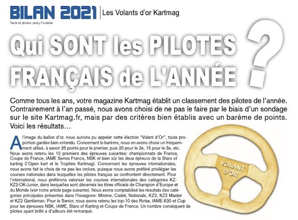 Top-10 2021: Nos Volants d’Or dans le n°211 de Kart Mag