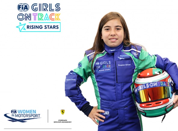 La Portugaise Maria Germano Neto, placée chez Tony Kart suite à sa victoire dans l'opération “Girls on Track - Rising Stars” de la FIA