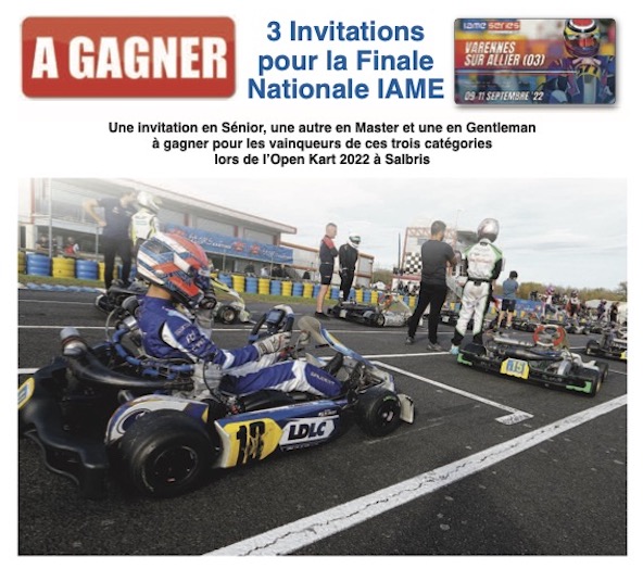 Open Kart-2 places à gagner pour la Finale Nationale IAME