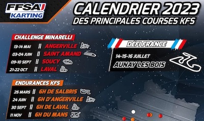 Calendrier KFS 2023, avec un Défi France à Essay-Aunay les Bois