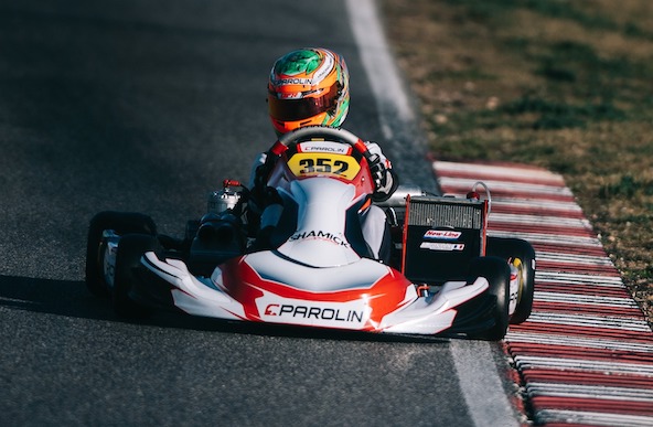 Début de saison difficile pour Andy Consani pour sa 2e année en OK-Junior. Restera-t-il dans le team Shamick Racing,