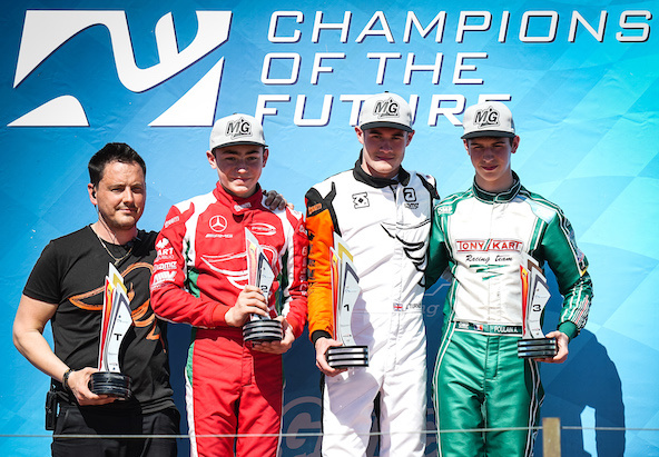 Arthur Poulain sur le podium de la Champions of the Future à Valencia