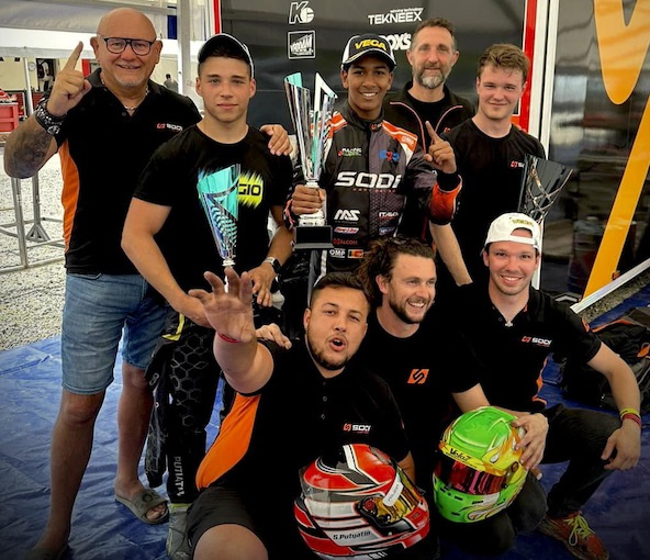 Thomas Imbourg sur le podium du DKM en KZ2 à Genk