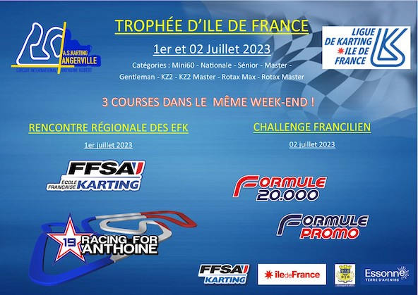 Trophée d’Ile de France et Challenge Francilien Formules 20.000/Promo: Rendez-vous les 1-2 juillet à Angerville