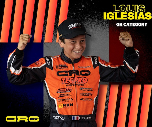 Louis Iglesias repart avec l’équipe officielle CRG en 2024 en OK