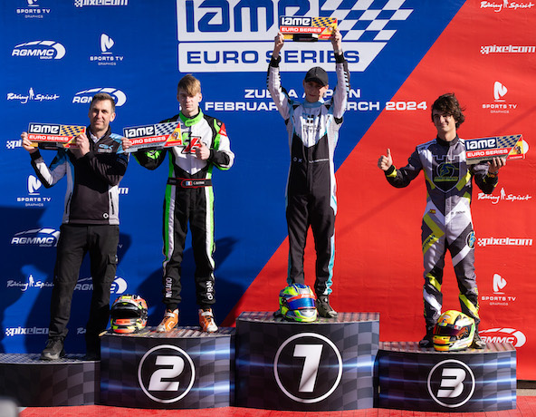 IAME Zuera: Clément Outran sur la 2e marche du podium en X30 Senior après une sensationnelle finale