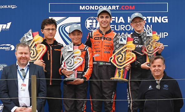 Sensationnel résultat de Louis Iglesias en OK, sur le podium du Championnat d’Europe FIA Karting à Valencia