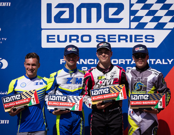 IAME Euro: 4 Français dans le top-12 en X30 Senior avec Andy Ratel sur le podium