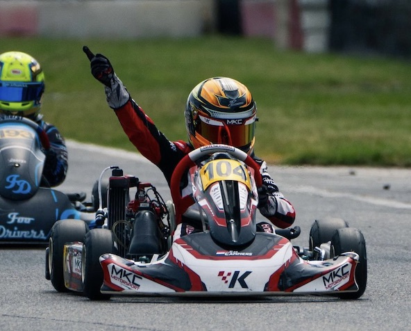 Marc Andria Quessada: 4 podiums en Italie dont 1 victoire à Lonato et la 2e place provisoire en Rotax Mini