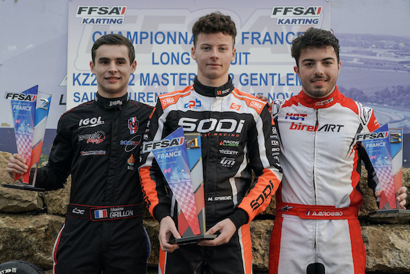 Après le titre de Champion d'Europe, Mattéo Spirgel devient Champion de France devant Maxime Grillon et Antoine Broggio