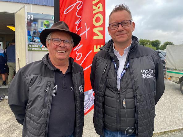 Le nouveau Président de Ligue Normandie Michael Desmonts (à dr.) avec son prédécesseur, Claude Gripon