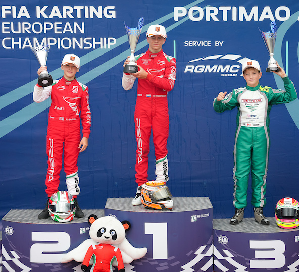 Podium OK-Junior à Portimao